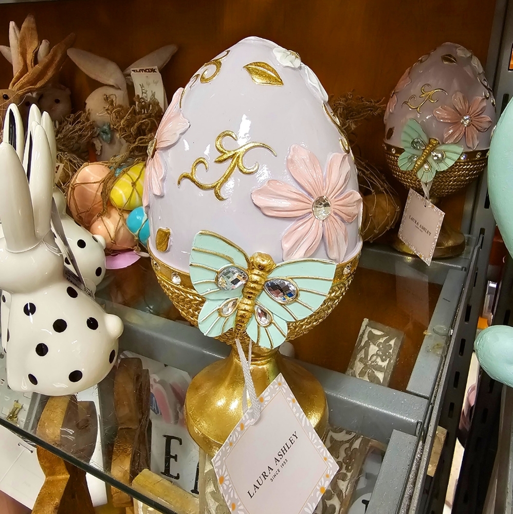LAURA ASHLEY BUTTERFLY EGG EASTER DECOR
